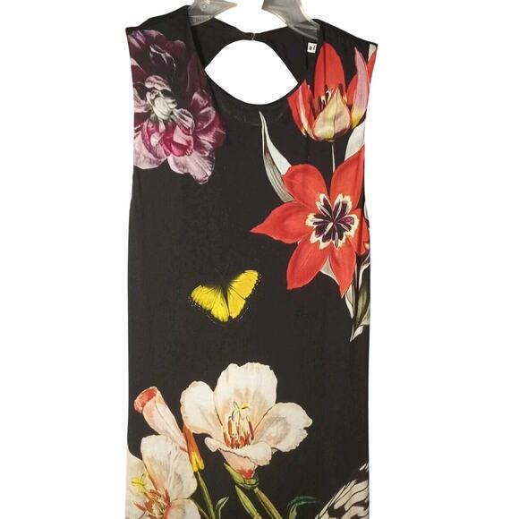 Alice + Olivia Delora Open Back Maxi Dress 9 Floral Butterfly Cottagecore Prom - Picture 4 of 10